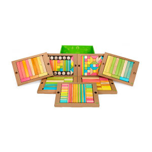 240-Piece Classroom Kit Magnetic Wooden Blocks Bulk Pack