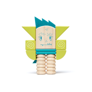 Zip Zap Magnetic Wooden Blocks Sticky Monsters, 12 pieces