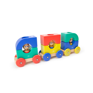 Magnetic Tegu Tram Tegu Baby and Toddler 12 pieces